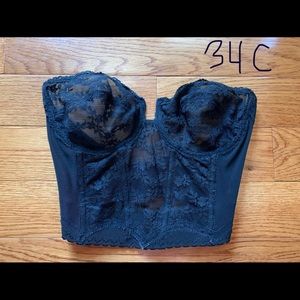 Vintage lace black corset/bustier